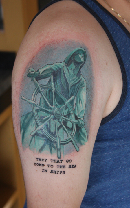 man at the wheel